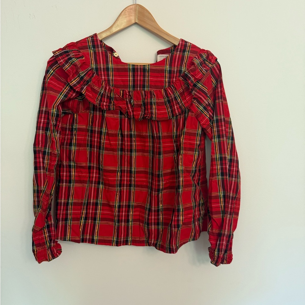 Crewcuts Vibrant Red Plaid Top